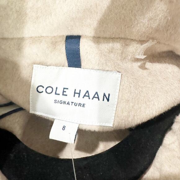 Cole Haan Wool Blend Faux Fur Trimmed Hooded Parka Coat Size 8 NWT - Picture 10 of 12